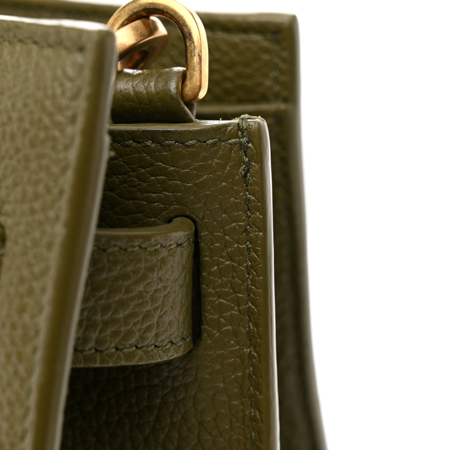 Grained Calfskin Nano Supple Sac De Jour Green