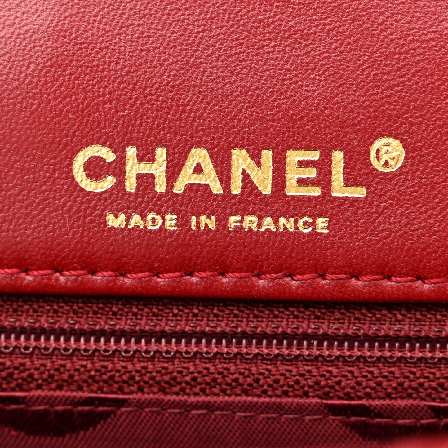 Calfskin Quilted Medium Wild Stitch Flap Burgundy
