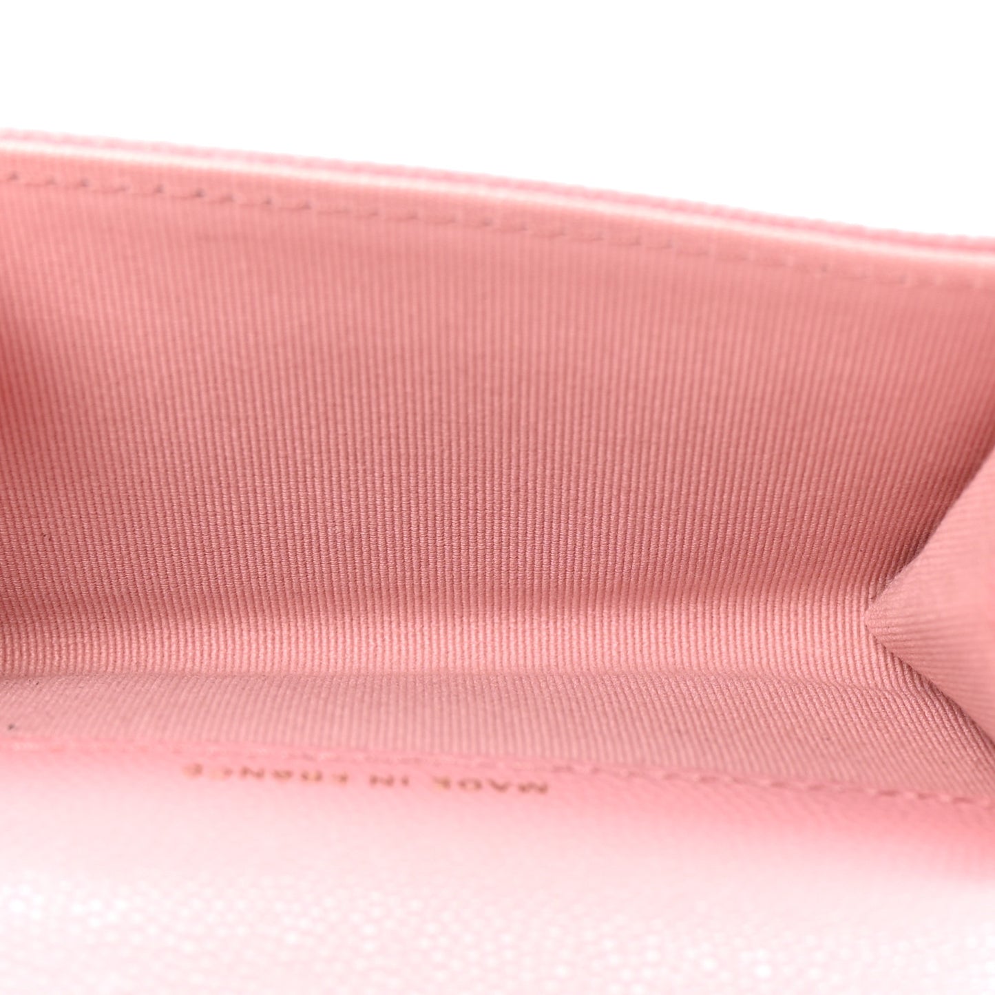 Caviar Quilted Flap Card Holder Wallet Light Pink