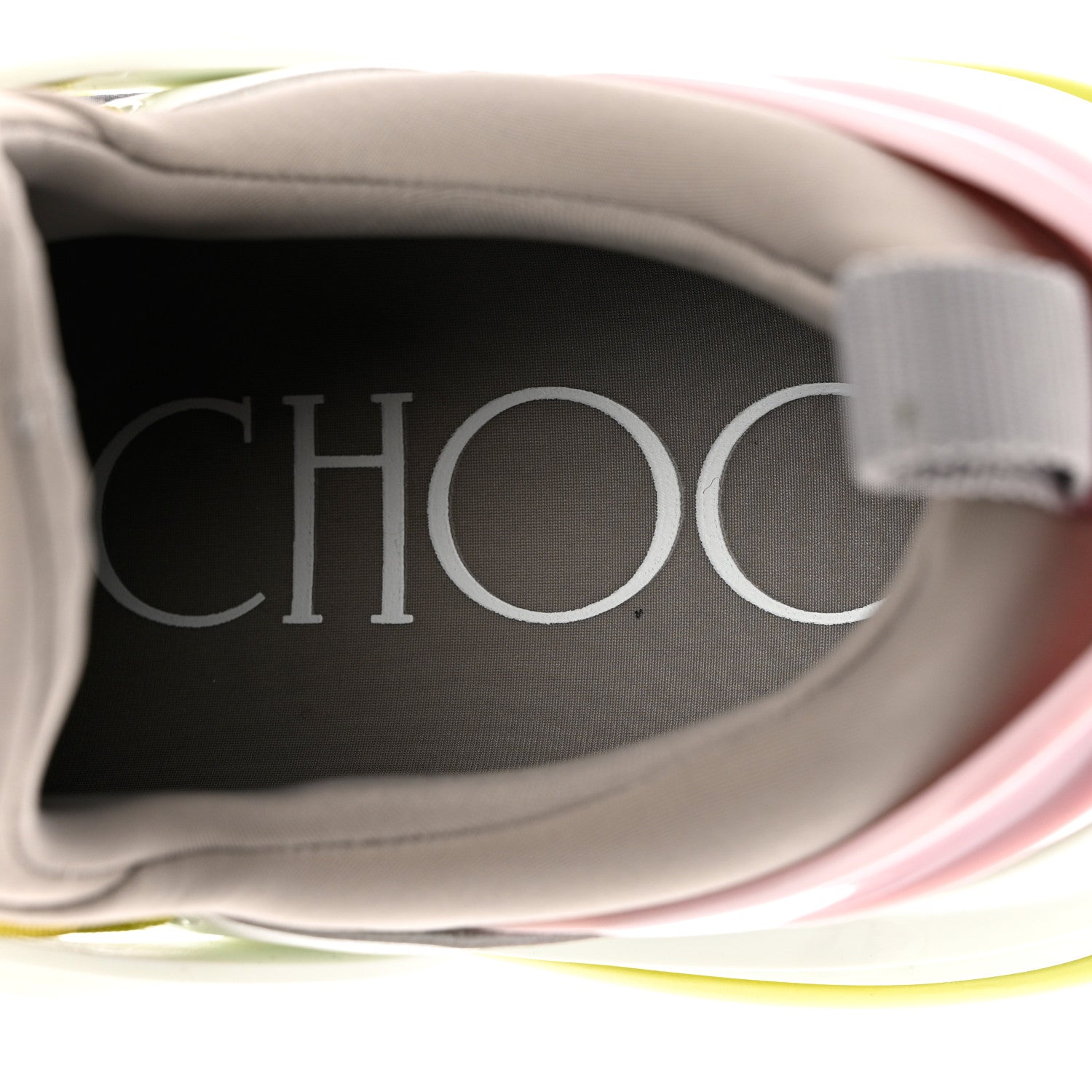 Jimmy Choo Neoprene Women's Cosmos Low Top Sneakers 43 Grey Lime 6 of 8