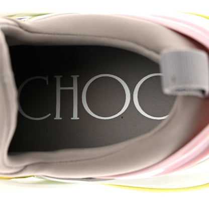 Jimmy Choo Neoprene Women's Cosmos Low Top Sneakers 43 Grey Lime 6 of 8