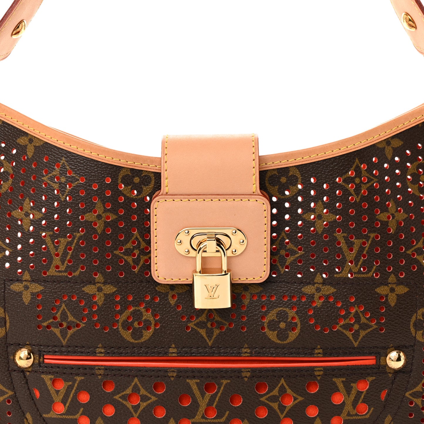 Monogram Perforated Demi Lune Orange