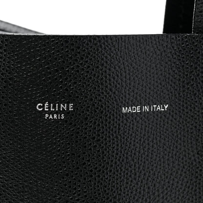 Celine Grained Calfskin Small Vertical Cabas Black 6 of 13