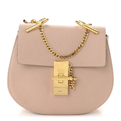 Chloe Grained Lambskin Mini Drew Shoulder Bag Cement Pink 1 of 9