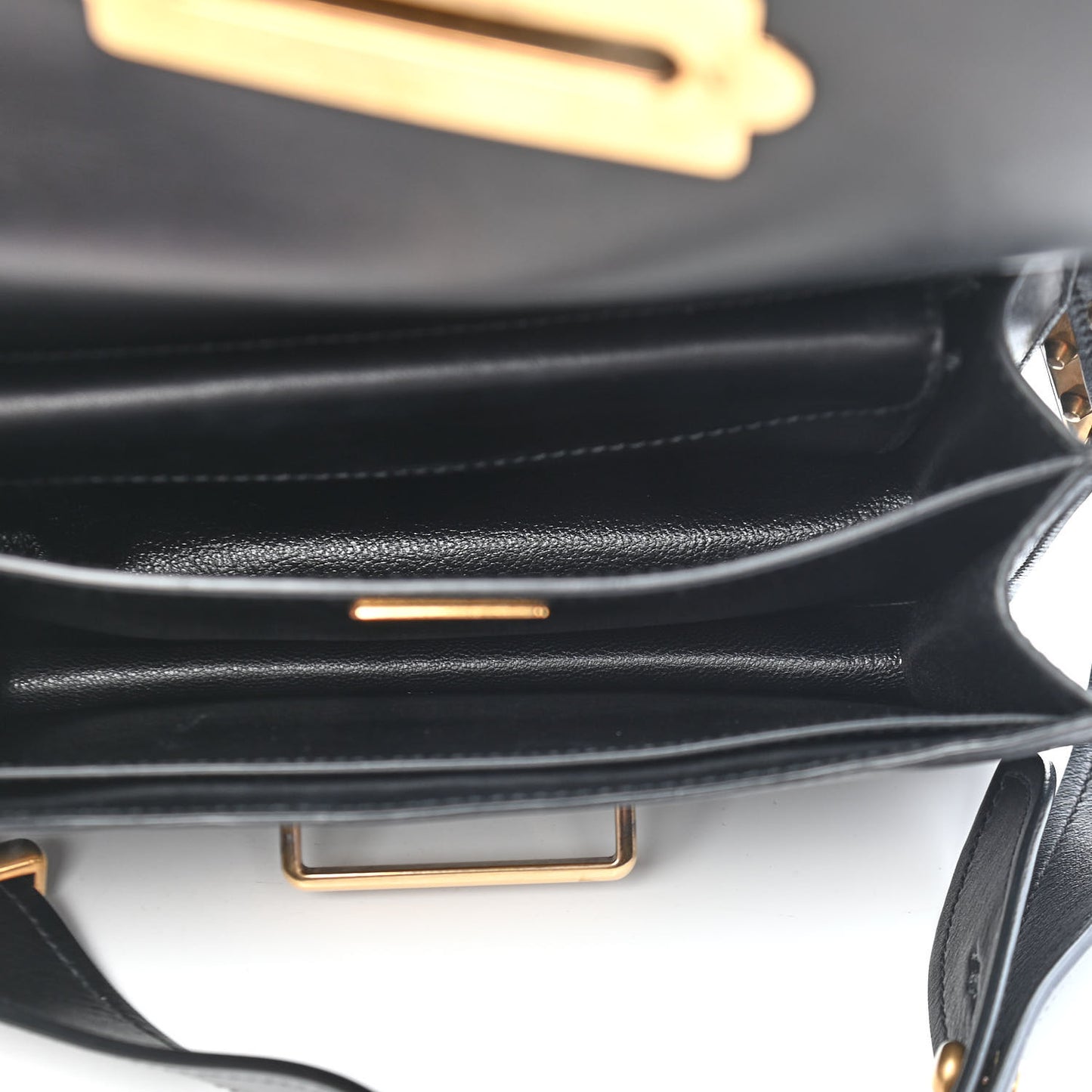 City Calfskin Saffiano Cahier Bag White Black