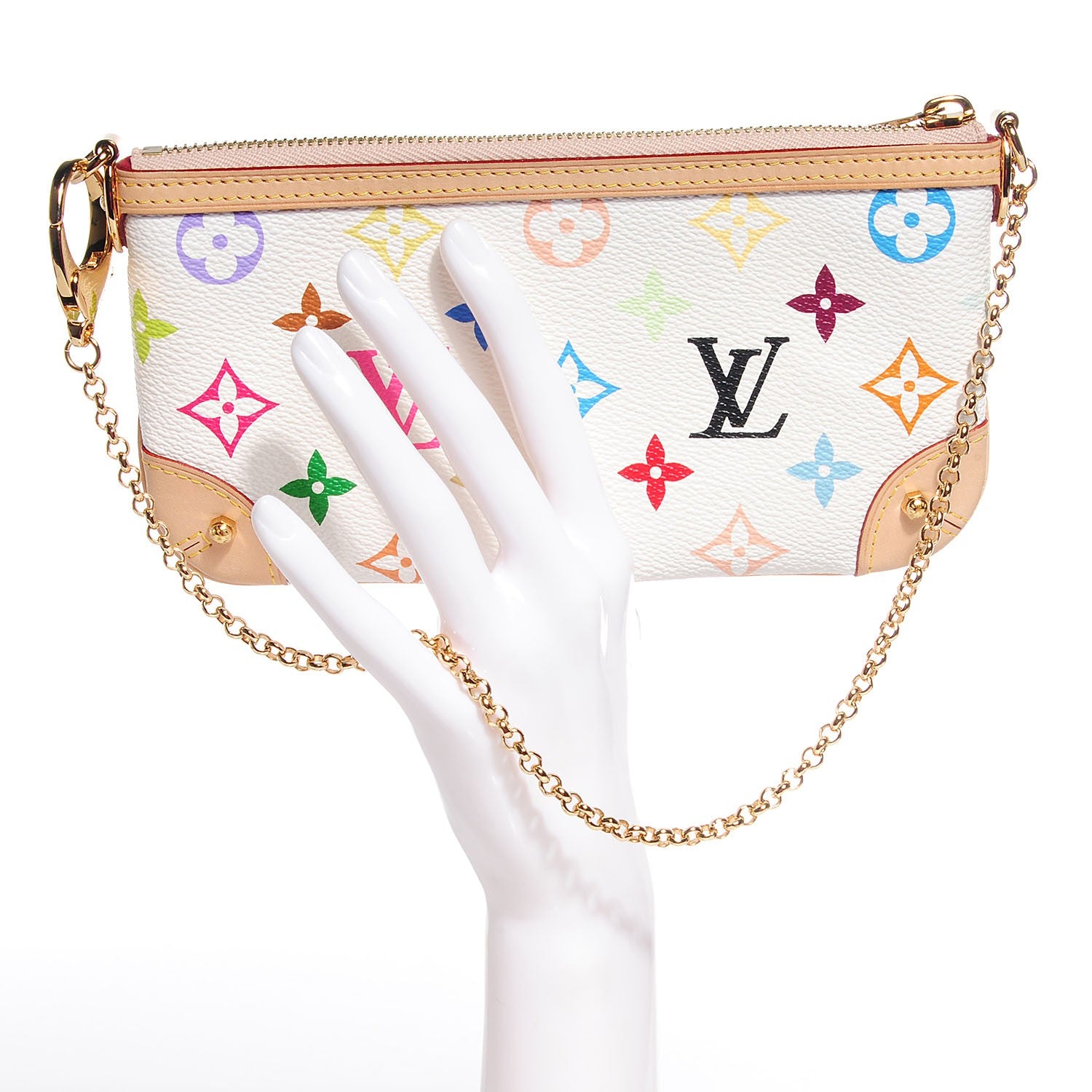 Louis Vuitton Monogram Multicolor Pochette Milla MM White 3 of 7