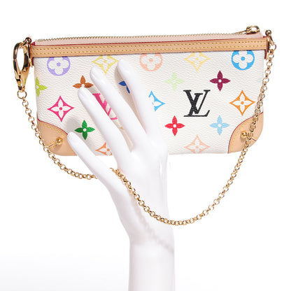 Louis Vuitton Monogram Multicolor Pochette Milla MM White 3 of 7