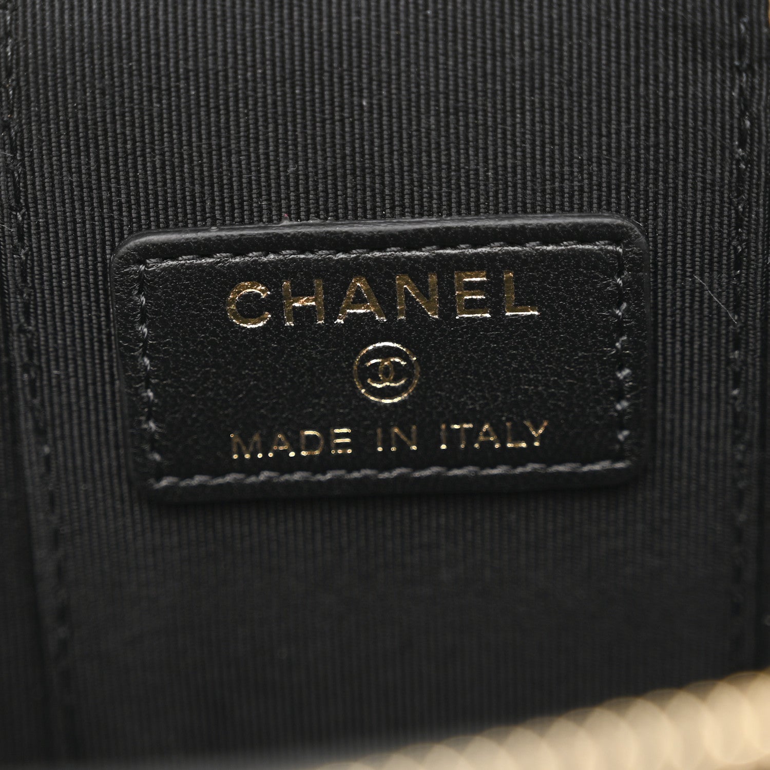 Chanel Lambskin Quilted Mini Camellia Bow Vanity Case With Chain Black 7 of 10