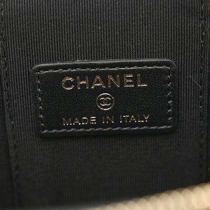Chanel Lambskin Quilted Mini Camellia Bow Vanity Case With Chain Black 7 of 10