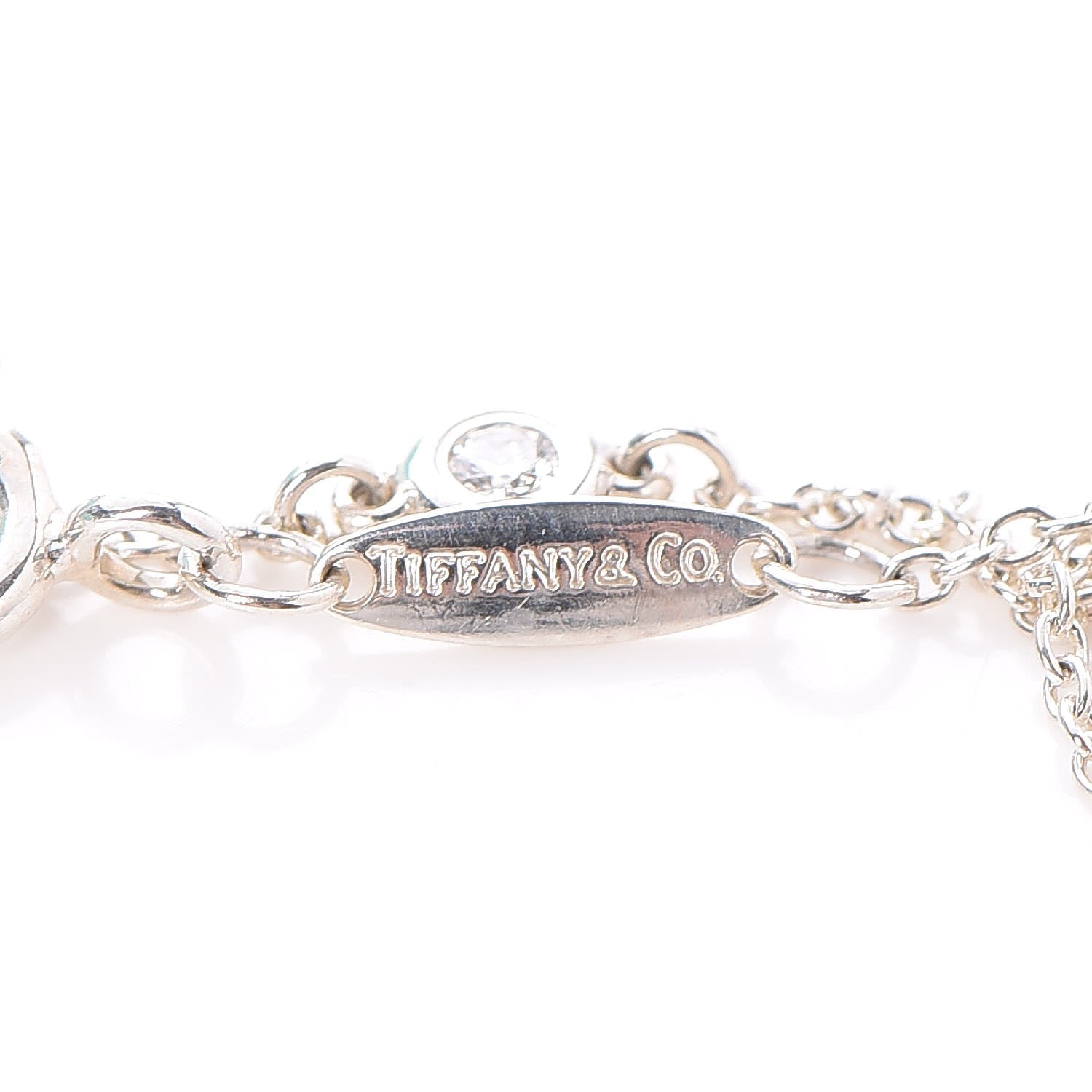 Tiffany Sterling Silver Diamond .09ct Elsa Peretti Diamonds By The Yard Bracelet 5 of 6