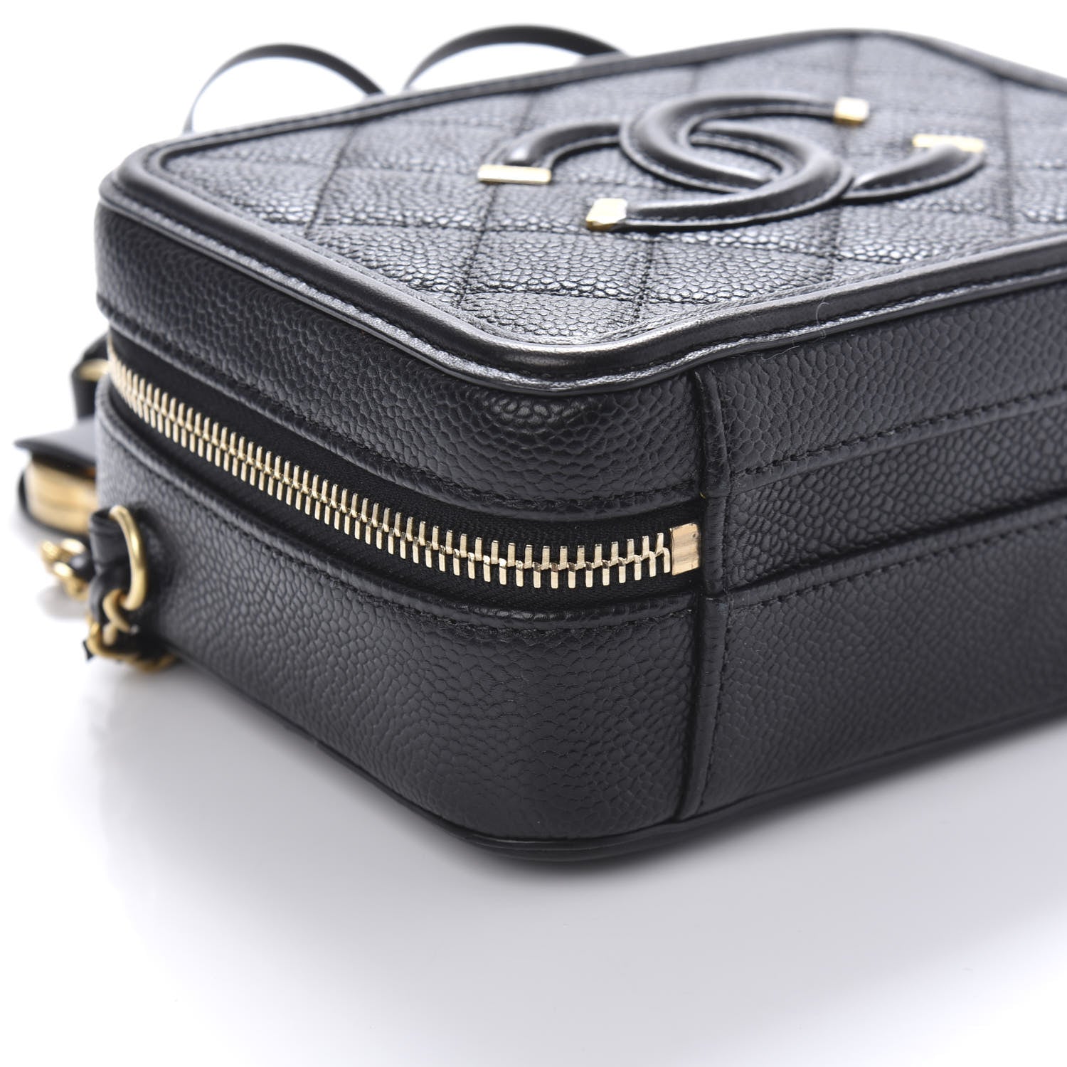Chanel Caviar Quilted Small CC Filigree Vanity Case Black 6 of 11