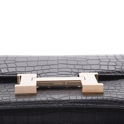 Hermes Matte Alligator Constance 24 Black 15 of 23