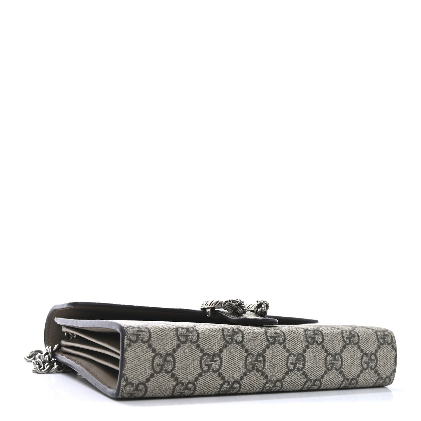 GG Supreme Monogram Mini Dionysus Chain Wallet Beige Taupe