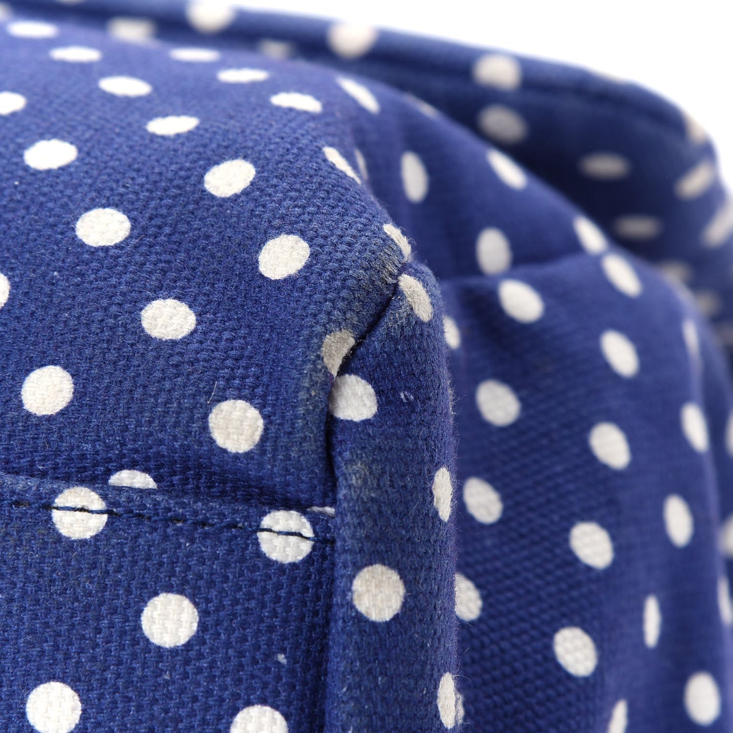 Canvas Polka Dot Miss Sicily Satchel Blue