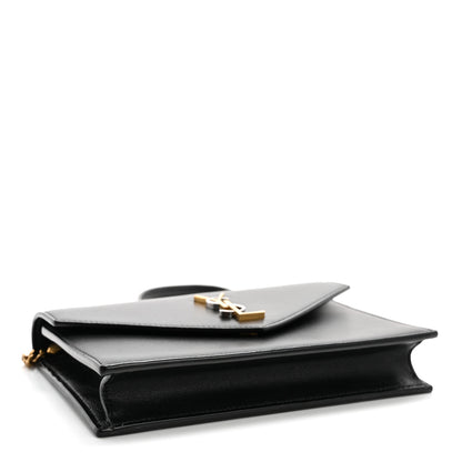 Saint Laurent Smooth Calfskin Nappa Monogram Chain Wallet Black 4 of 13
