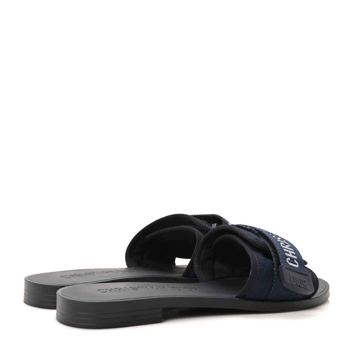 Christian Dior Technical Stretch Fabric Camouflage Dio(r)evolution Slide Sandals 38 Deep Blue 5 of 9
