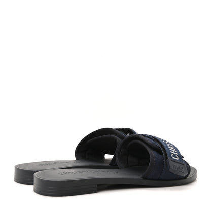 Christian Dior Technical Stretch Fabric Camouflage Dio(r)evolution Slide Sandals 38 Deep Blue 5 of 9