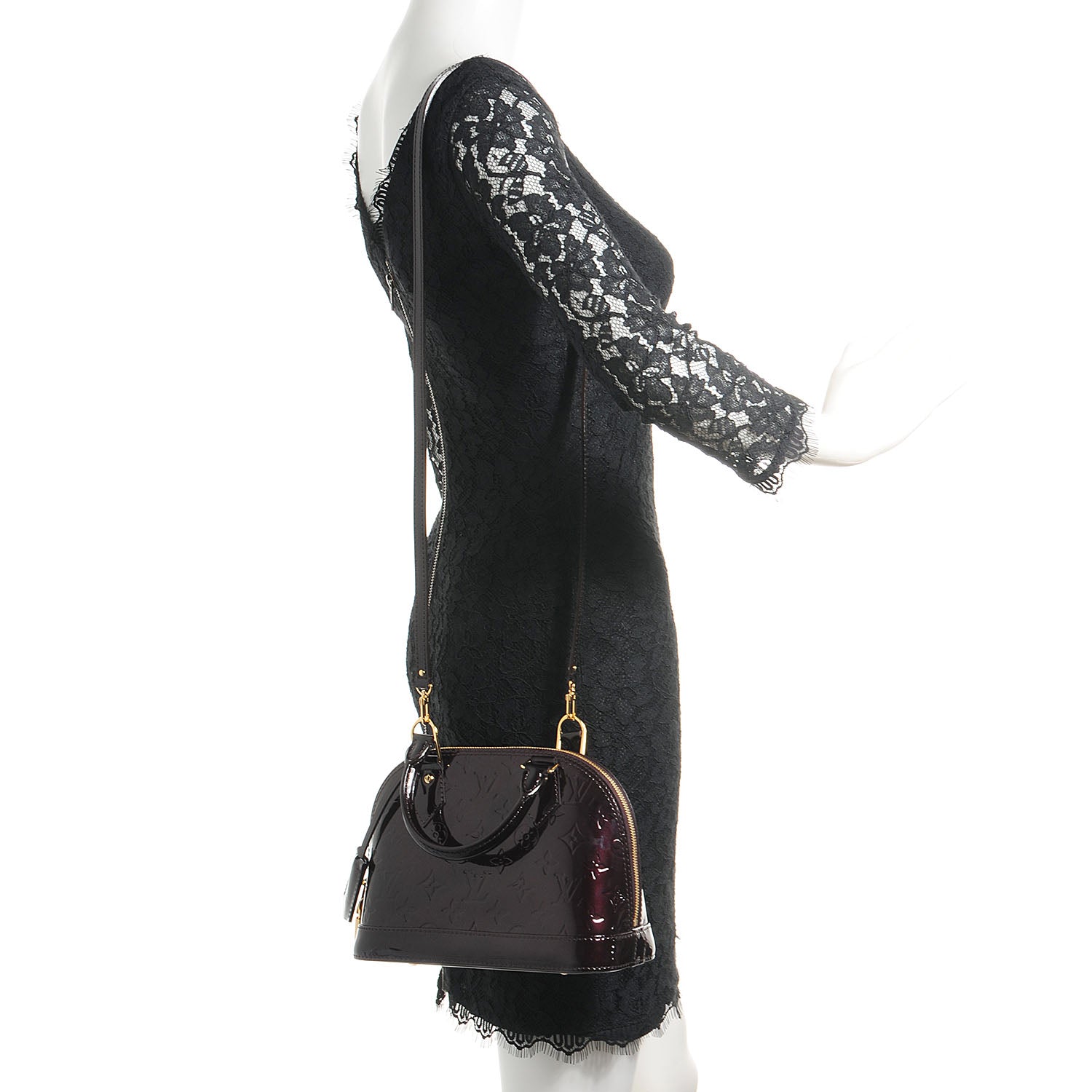 Louis Vuitton Vernis Alma BB Amarante 2 of 8