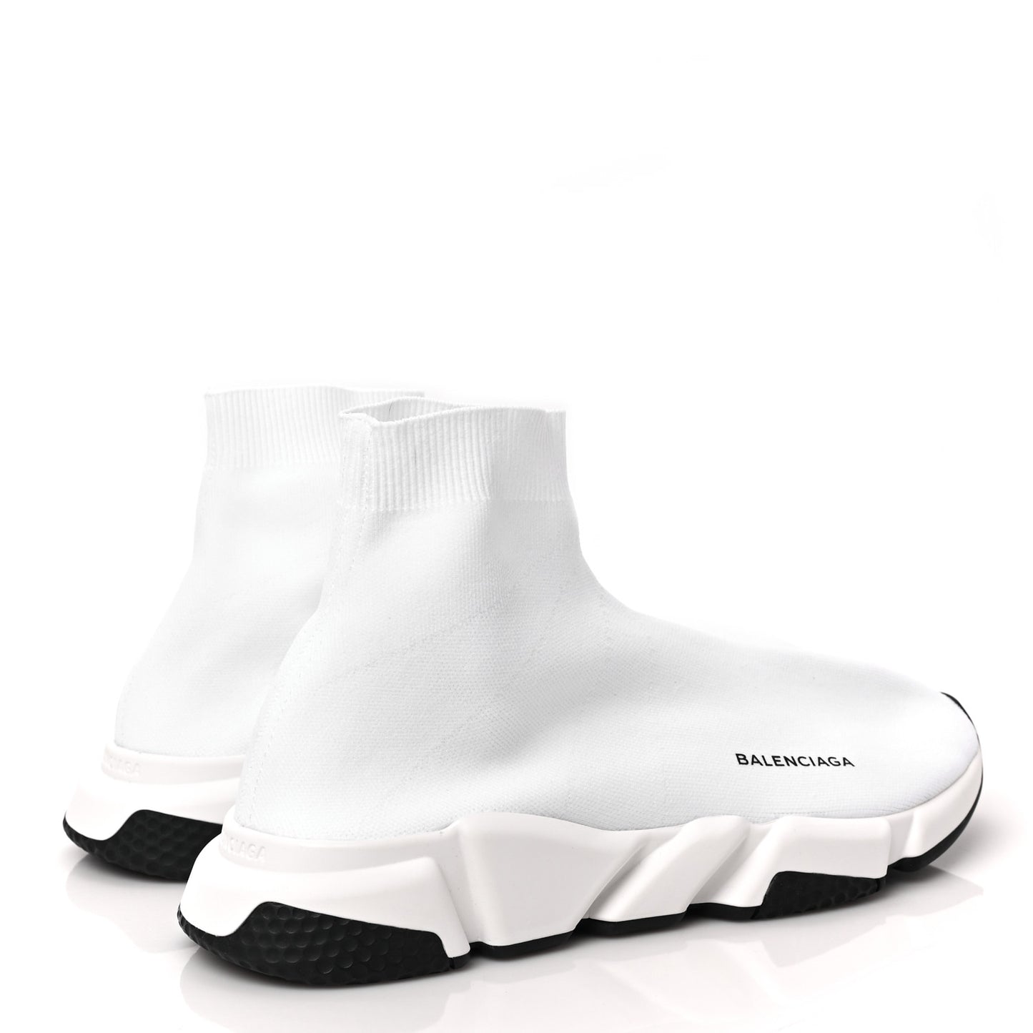 Knit Bi-Color Sole Mens Speed 2.0 Sneakers 45 White
