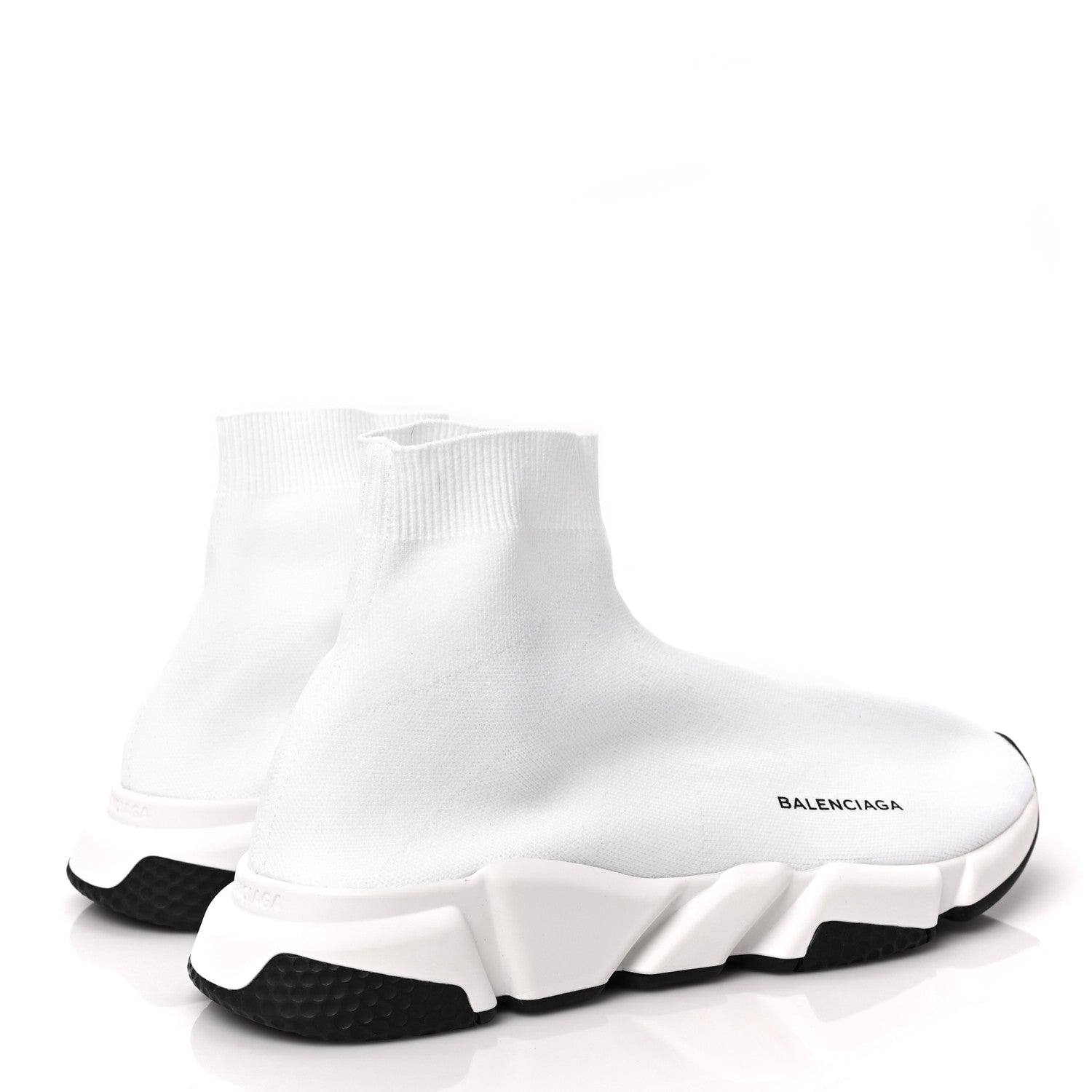 Balenciaga Knit Bi-Color Sole Mens Speed 2.0 Sneakers 45 White 4 of 8