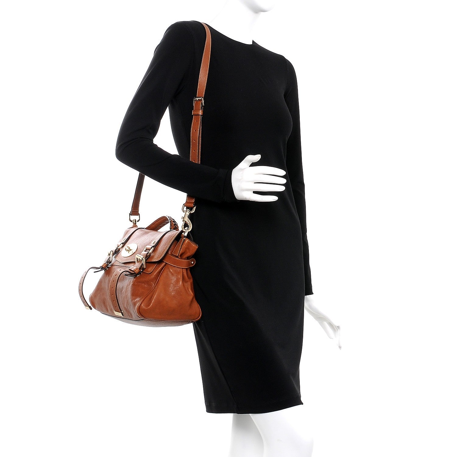 Mulberry Small Grain Calf Medium Alexa Oak 2 of 9