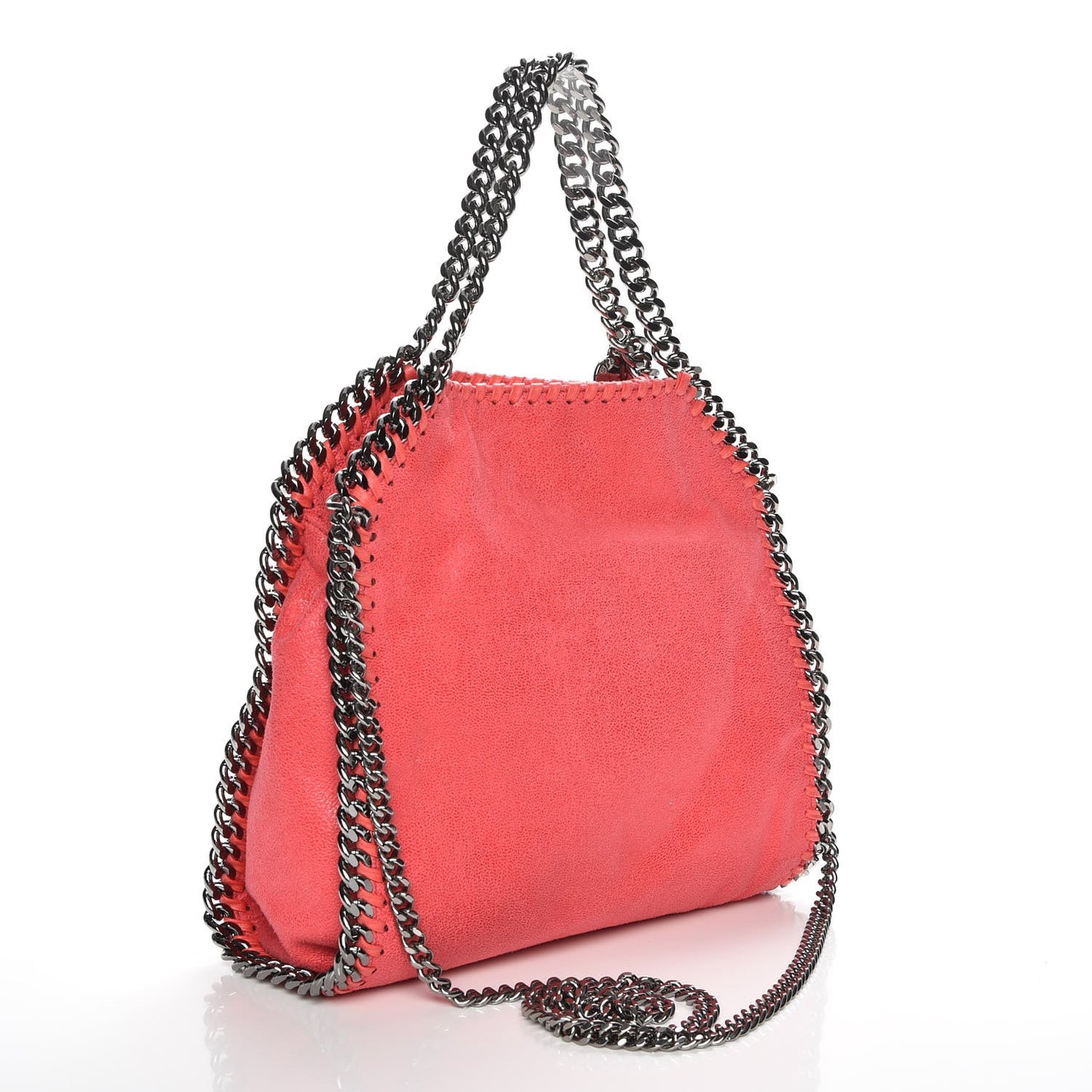 Shaggy Deer Mini Falabella Fold Over Tote Pink Fluo