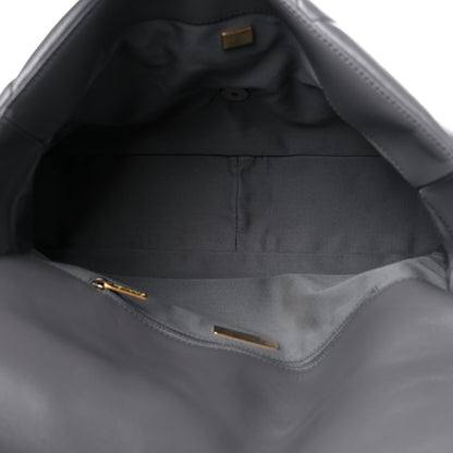 Chanel Lambskin Quilted Maxi Chanel 19 Flap Dark Grey 5 of 9