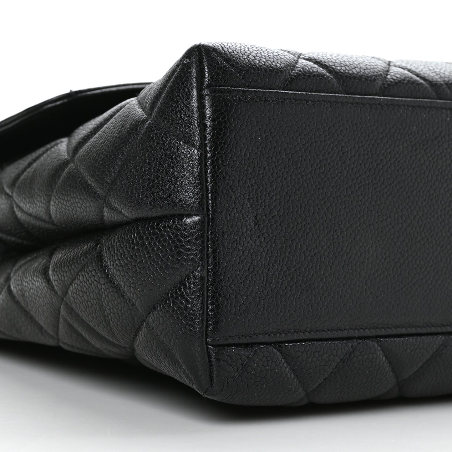 Caviar Quilted Jumbo Kelly Flap Black