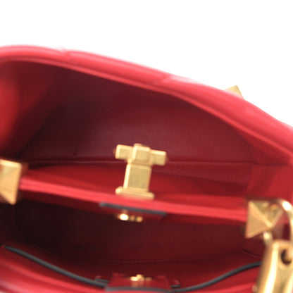 Valentino Garavani Nappa Small Roman Stud The Handle Bag Rouge Pur 5 of 13