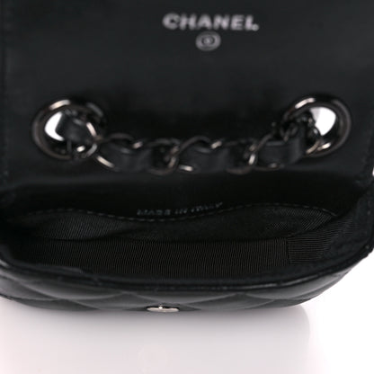 Chanel Lambskin Quilted Mini Chain Belt Bag So Black 7 of 12