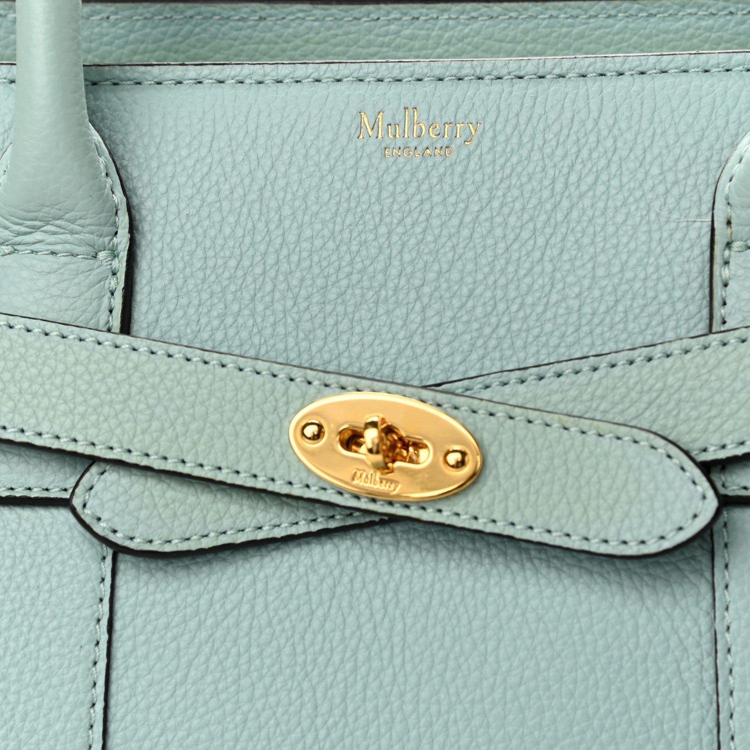 Mulberry Small Classic Grain Small Bayswater Zip Tote Light Antique Blue 11 of 12