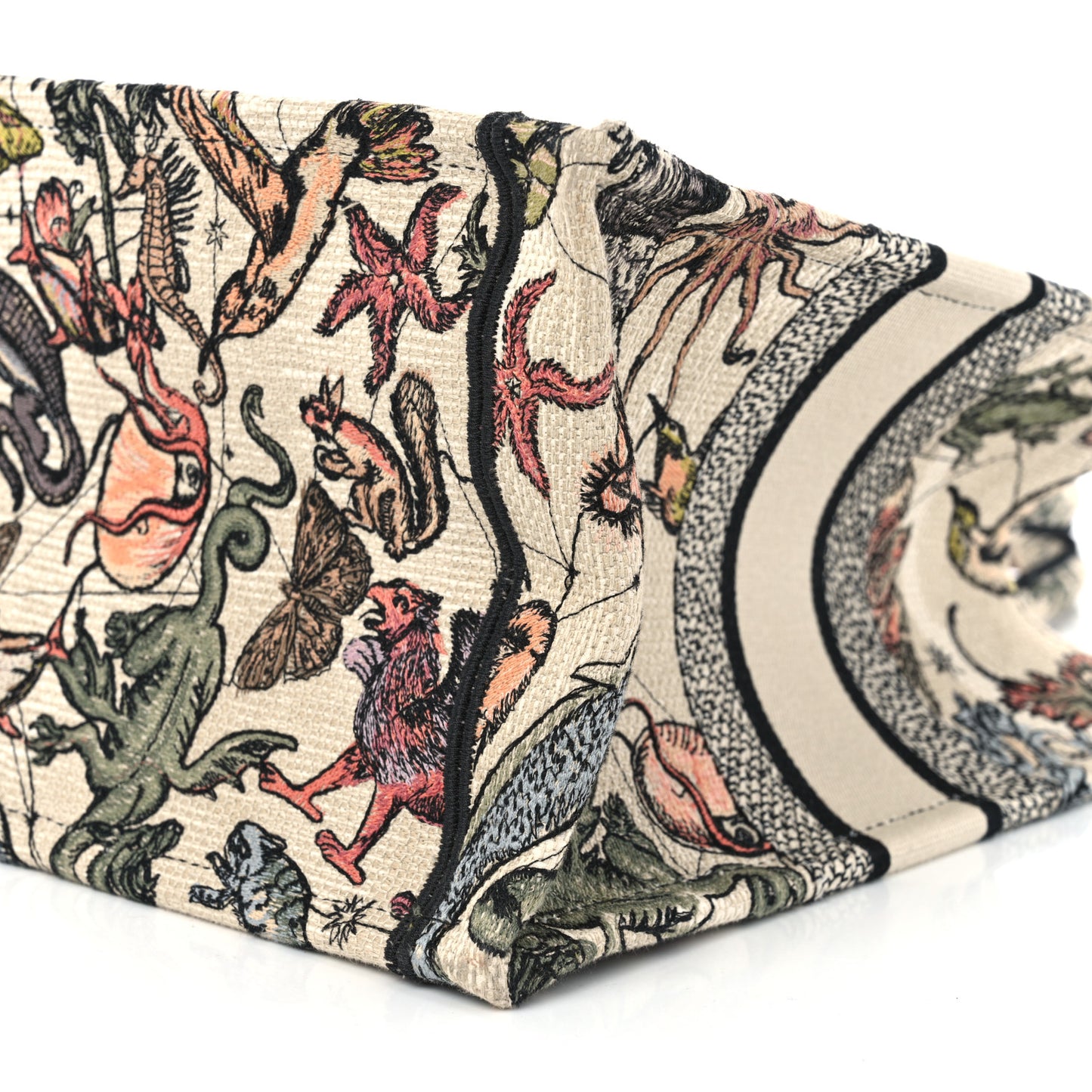 Canvas Embroidered Animaux Fantastiques Medium Book Tote Multicolor