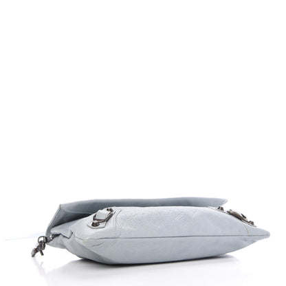 Balenciaga Agneau Classic Hardware Envelope Strap Clutch Bleu Opaline 4 of 9