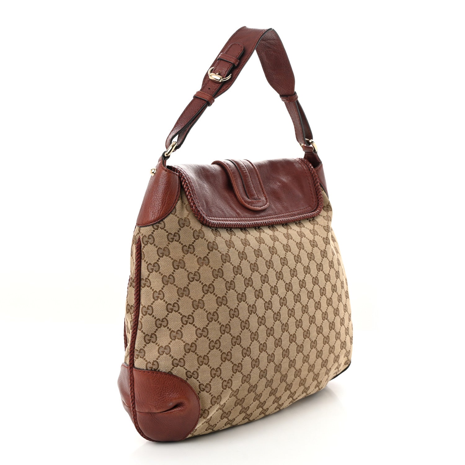 Gucci Monogram Medium Marrakech Hobo Red 3 of 15