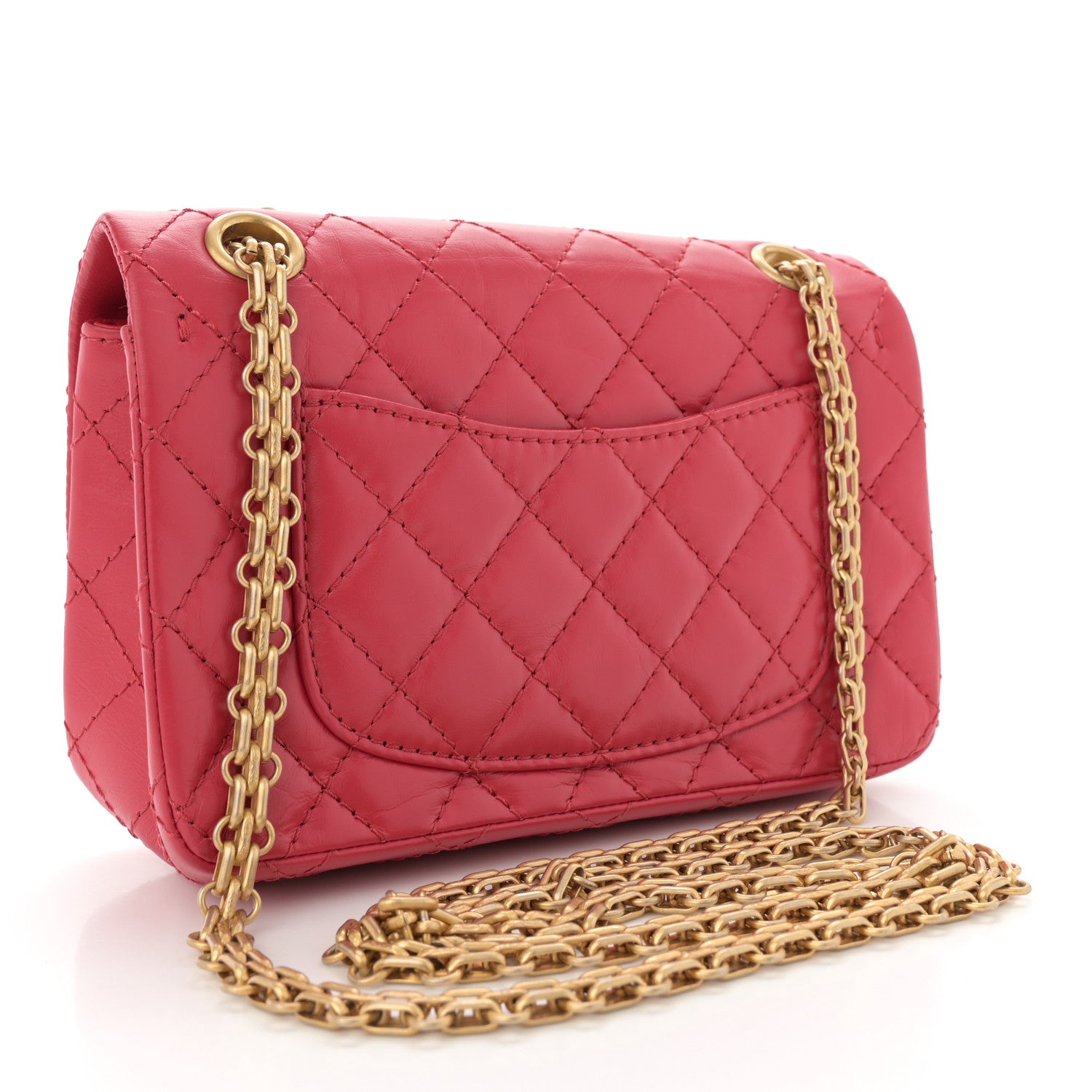 Chanel Aged Calfskin Quilted 2.55 Reissue Mini Flap Red 3 of 11