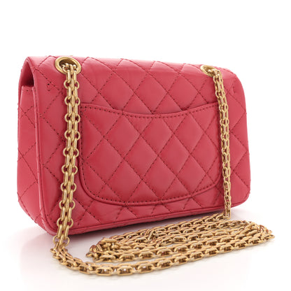 Chanel Aged Calfskin Quilted 2.55 Reissue Mini Flap Red 3 of 11