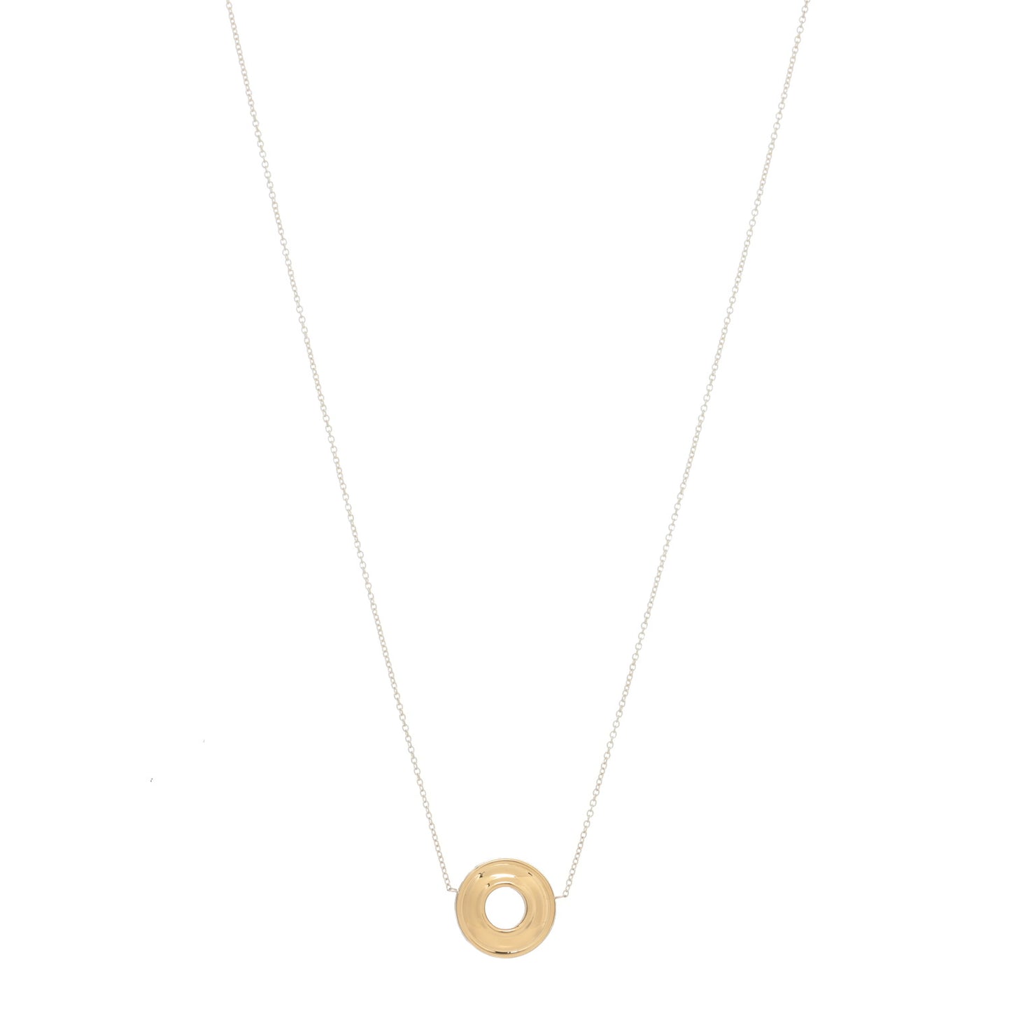 Sterling Silver 18K Yellow Gold Paloma Picasso Magic Disc Pendant Necklace