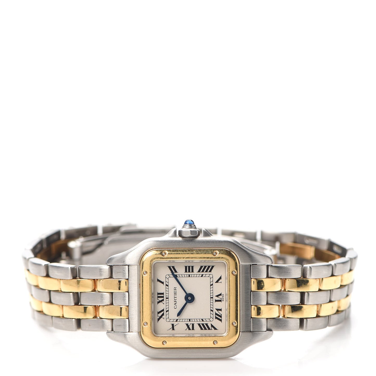 Stainless Steel 18K Yellow Gold 22mm Panthere Quartz Watch