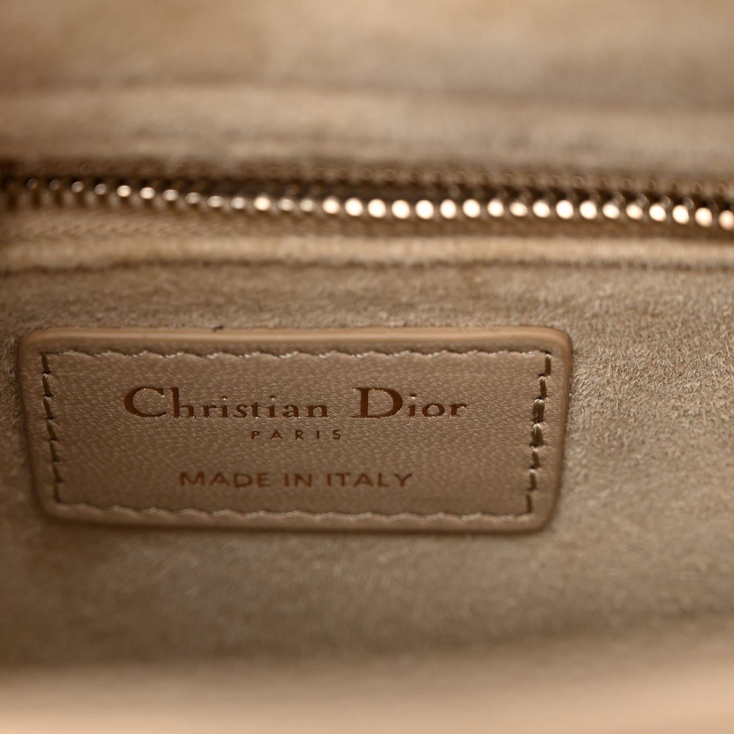 Christian Dior Lambskin Cannage Small My ABCDior Lady Dior Hazelnut 5 of 9