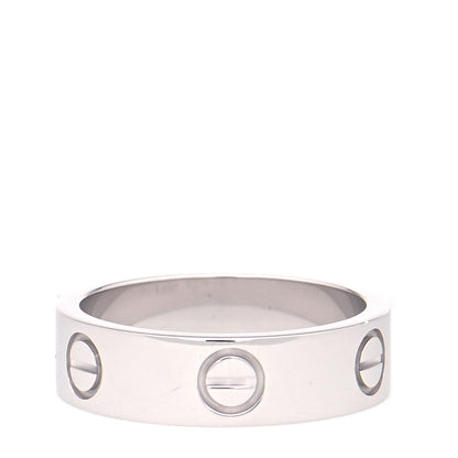 Cartier 18K White Gold 5.5mm LOVE Ring 53 6.5 3 of 5