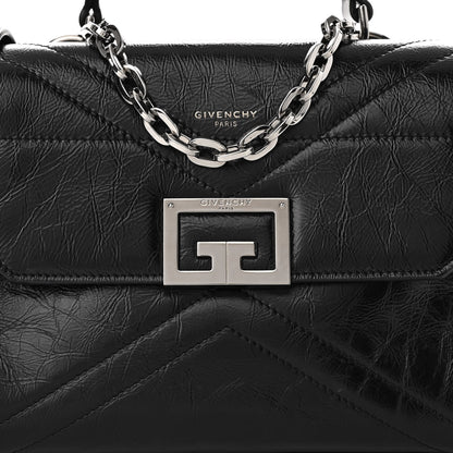 Givenchy Creased Patent Calfskin Small ID Flap Black 7 of 9