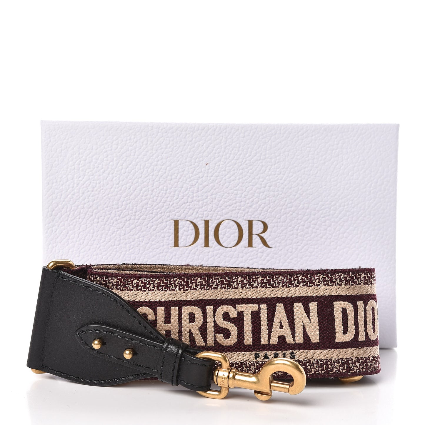 Canvas Embroidered Shoulder Strap Burgundy
