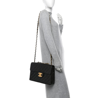 Chanel Lambskin Quilted Jumbo Single Flap Black 2 of 11