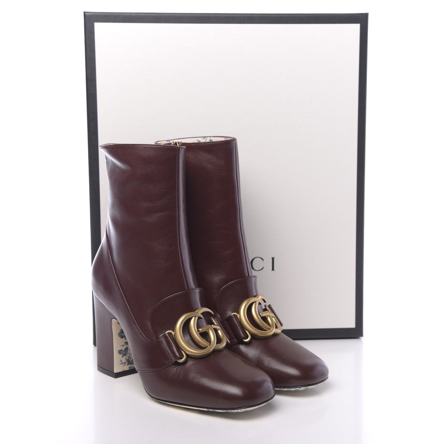 Malaga Kid GG Victoire 95mm Ankle Boots 36.5 Vintage Bordeaux