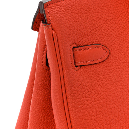 Hermes Togo Birkin 25 Orange Poppy 13 of 13