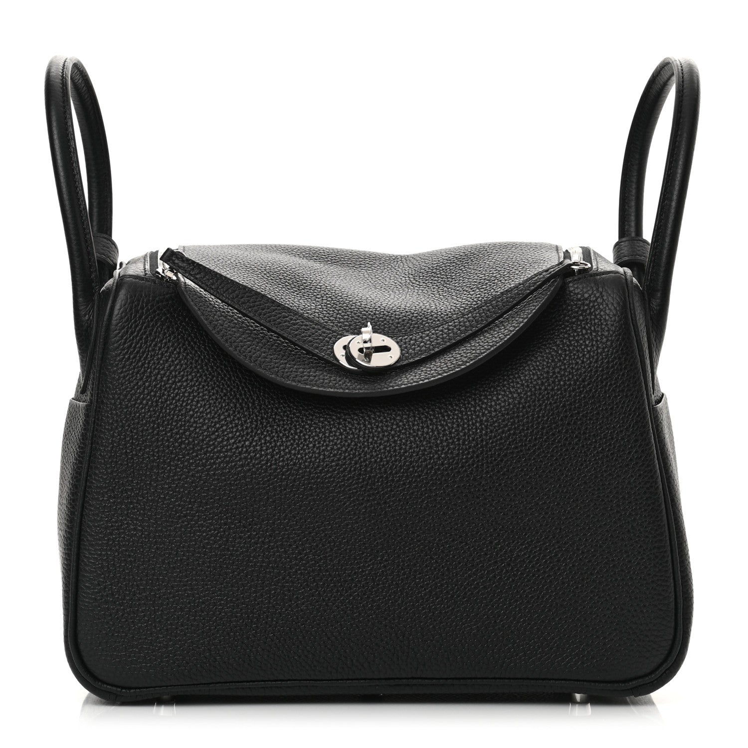Hermes Taurillon Clemence Lindy 30 Black 1 of 11