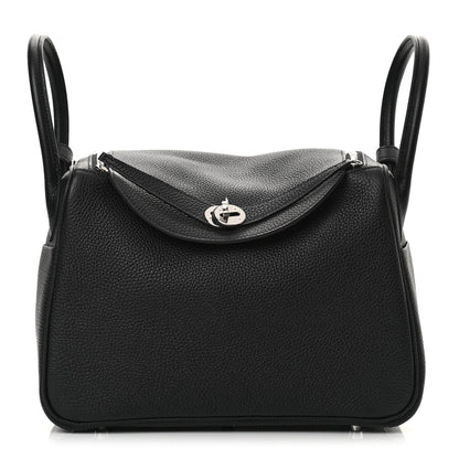 Hermes Taurillon Clemence Lindy 30 Black 1 of 11