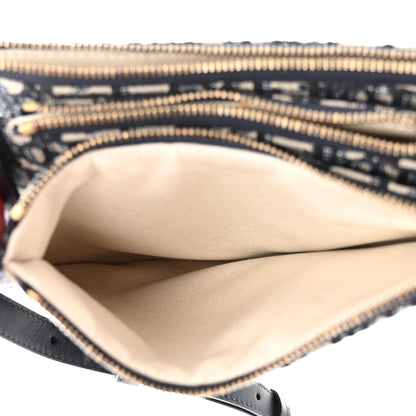 Christian Dior Oblique Saddle Pouch With Strap Navy Blue 7 of 12