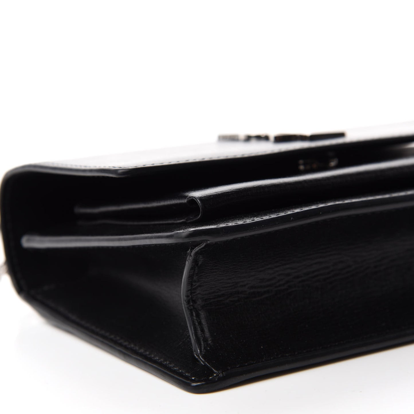 Calfskin Monogram Sunset Chain Wallet Black