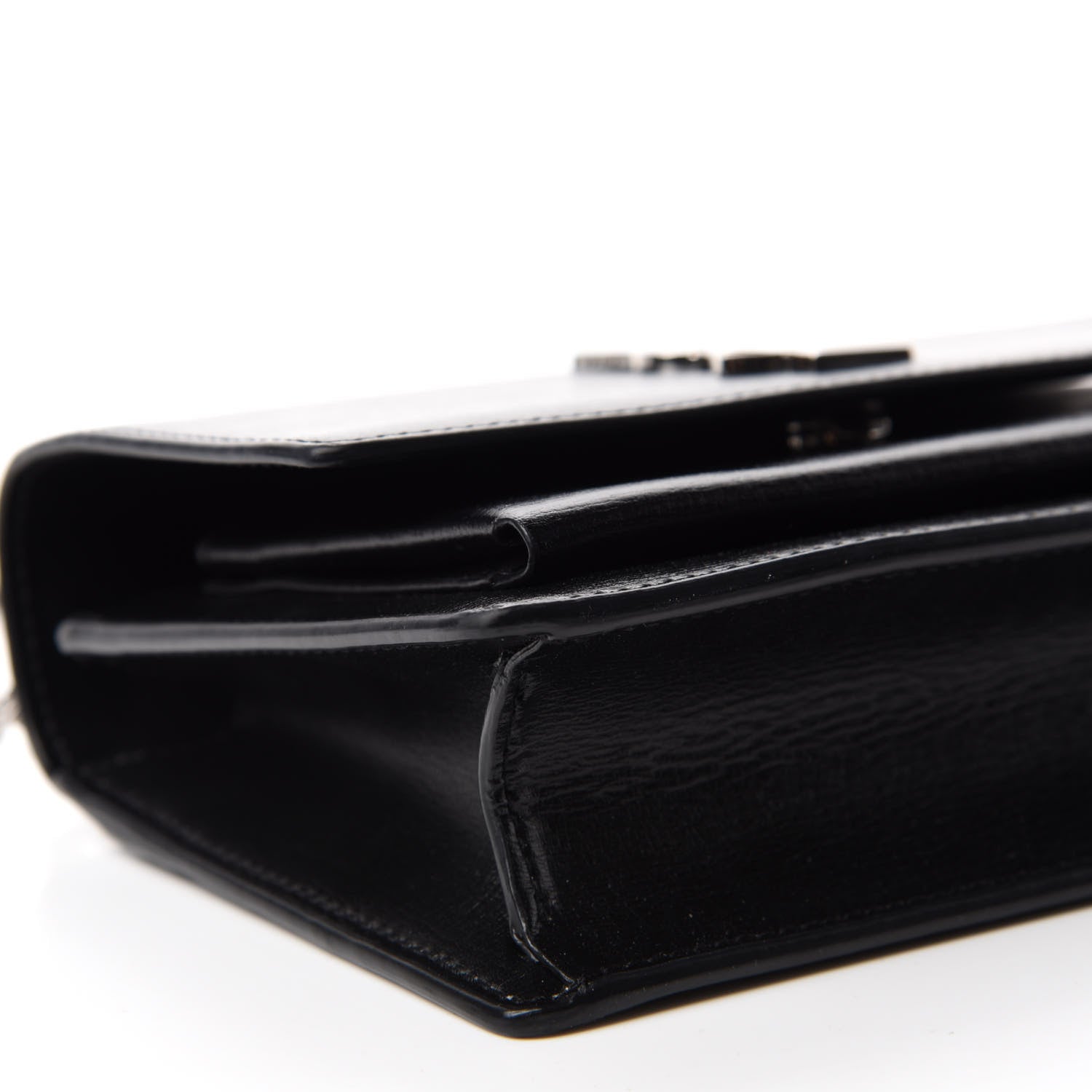 Saint Laurent Calfskin Monogram Sunset Chain Wallet Black 6 of 12